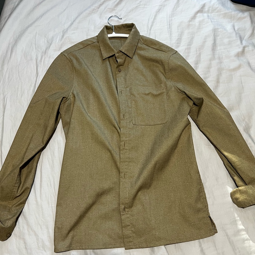 Lululemon Mason Peak Flannel - Size Small -  Tan